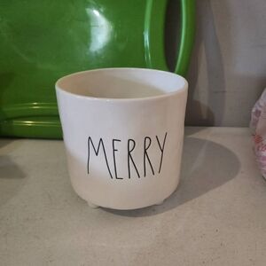 Rae Dunn White 'Merry' Holiday Decor Mug